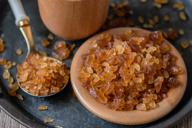 istock Big rock sugar is made from brown sugar. 1408813207