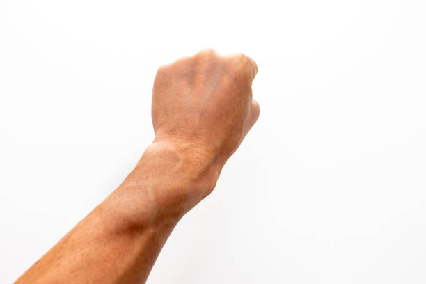 Stick out the fist of the hand Stick out the fist of the hand punching one person shaking fist fist stock pictures, royalty-free photos & images