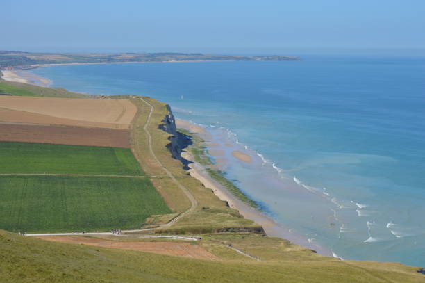 Landscape of the Côtes de Bretagne. stock photo