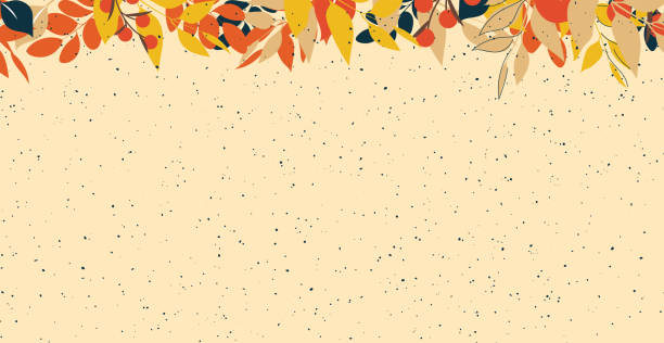 illustrazioni stock, clip art, cartoni animati e icone di tendenza di modello di sfondo web autunnale astratto con molte foglie diverse - vector - maple tree autumn textured leaf