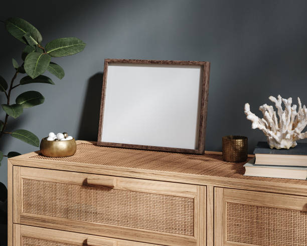 istock Frame mockup, vintage home interior background 1408826479