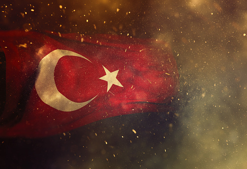 Turquía, Estado turco y bandera turca - 3D Render photo