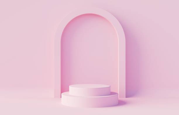 istock Abctract background for product presentation. Cosmetic bottle podium . 3d render 1408834651