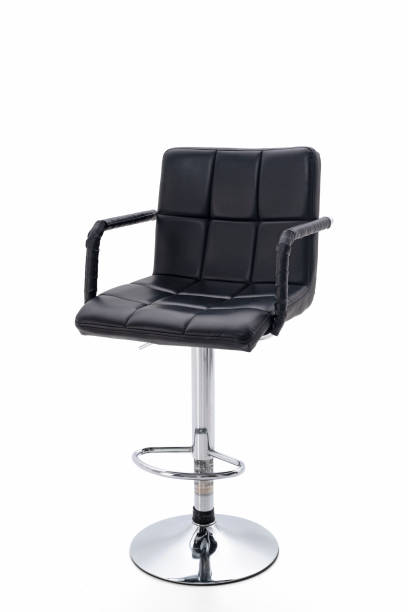 istock bar chair isolated on the white background. black leather bar stool 1408845576