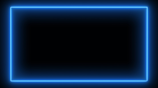 Neon effect rectangle frame background