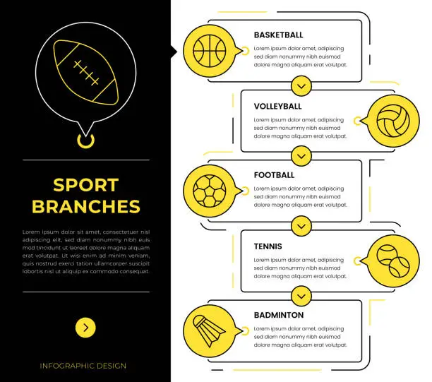 Vector illustration of Sports Infographic Concept Vectors