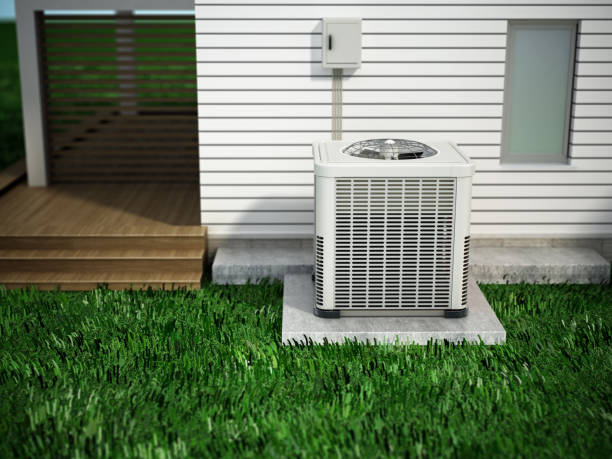 istock Heat pump outside the house 1408849202