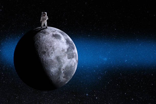 istock Astronaut at the spacewalk on the moon. This image elements furnished by NASA. 1408850400