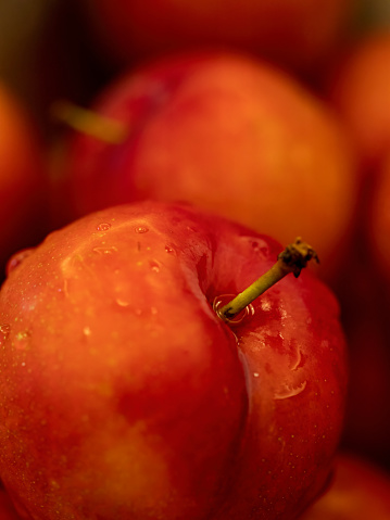 Closeup of plums