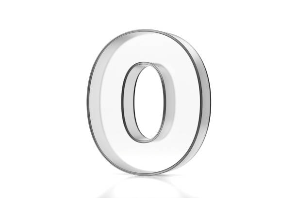 istock Glass Number 0 isolated on white 1408856905