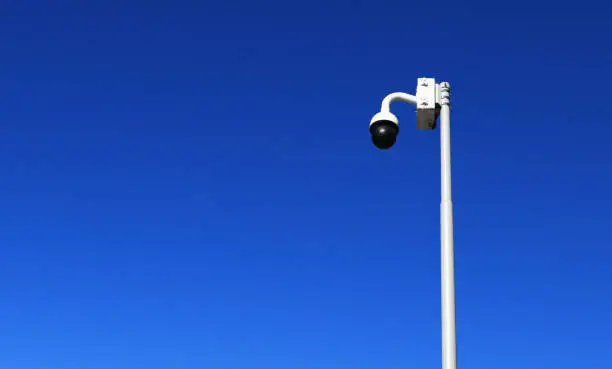 Security surveillance camera in the city