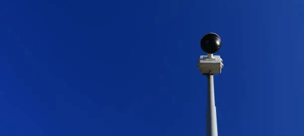 Security surveillance camera in the city