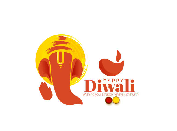 Ganesh Chaturthi, Vinayaka Chaturthi, God Ganesh Illustration Of Lord Ganpati For Happy Ganesh Chaturthi Indian Festival elephant figurine stock illustrations