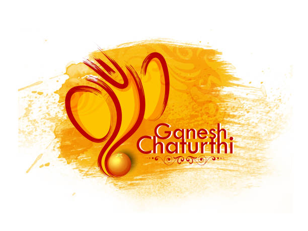 Ganesh Chaturthi, Vinayaka Chaturthi, God Ganesh Illustration Of Lord Ganpati For Happy Ganesh Chaturthi Indian Festival elephant figurine stock illustrations