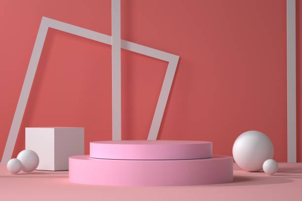 istock 3D rendered product virtual platform display stand pedestal 1408872826