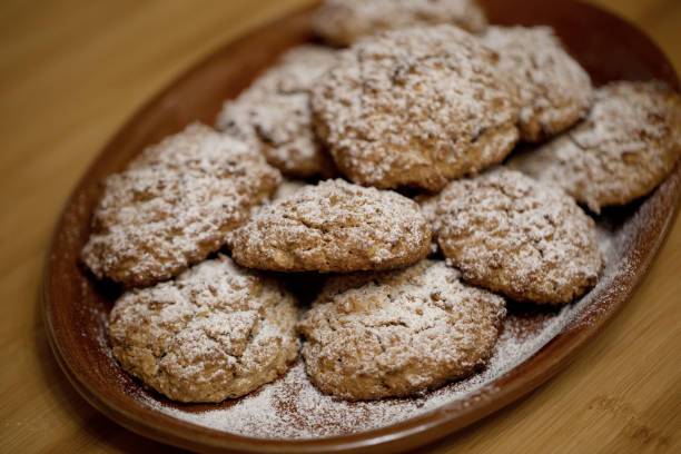 istock Powdered homemade cookies on plate 1408873968