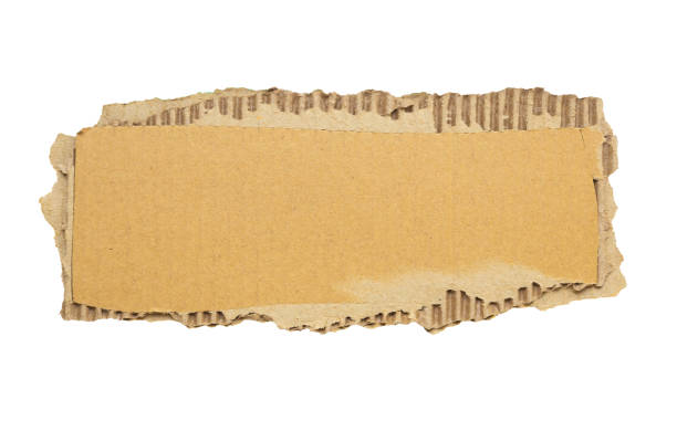 istock Brown Cardboard paper piece isolated on white background 1408882671