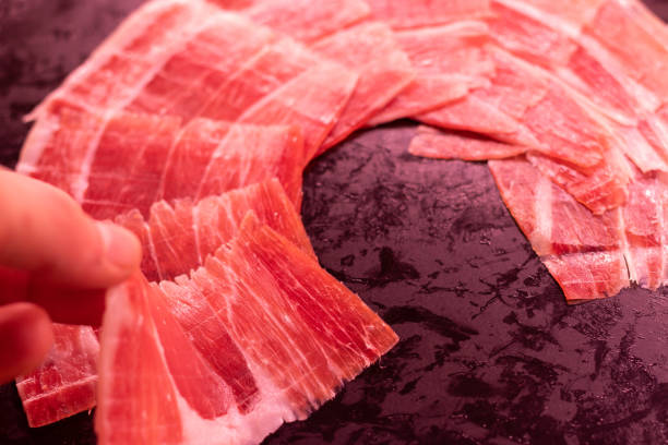 istock jamon iberico Iberian ham on a plate 1408886337