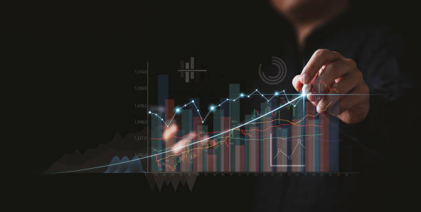 istock Businessman drawing virtual technical graph and chart for analysis stock market, technology investment and value investment concept. 1408886506