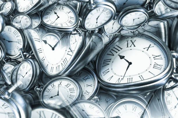 istock Droste effect background with infinite clock spiral. Abstract design for concepts related to time. 1408889120