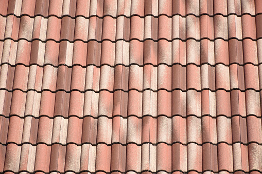 Roof tiles pattern of a house roof