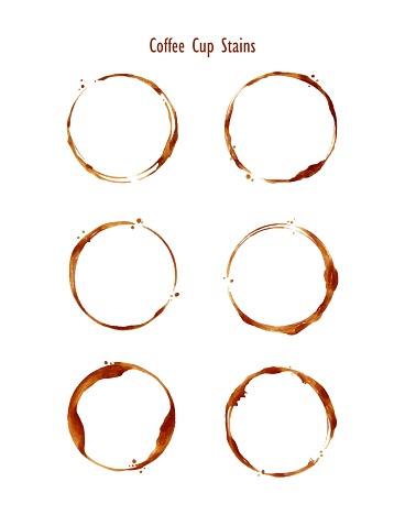 Coffee Stain Set vector design isolated on white background