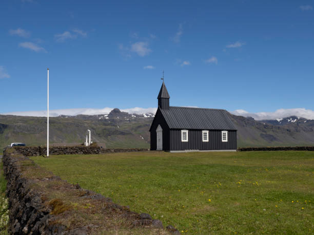 istock Black Church in Iceland 1408900846