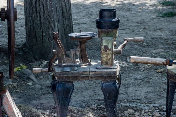 close-up of the vintage work tool of 19th century