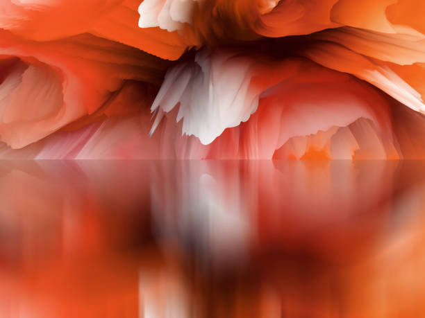 istock Magical world. Abstract Landscape, surreal lake and reflections. art, creativity and imagination. 3d illustration 1408907817