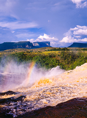 The beautiful and often breathtaking, Iguazu Falls in Iguazu National Park in South America.