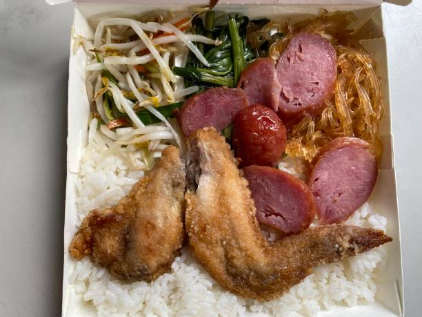 Taiwan traditional lunch meal ready to be served