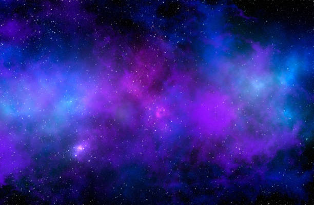 Space background with stardust and shining stars. Realistic cosmos and color nebula. Colorful galaxy. 3d illustration stock photo