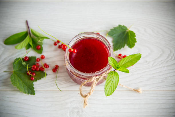 istock sweet summer jam from ripe red currants in a jar 1408911361