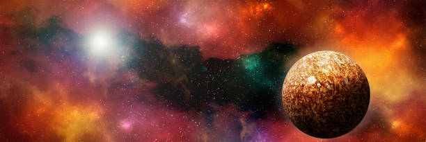 istock Unknown planet from outer space. Space nebula. Cosmic cluster of stars. Outer space background. 3D Illustration 1408911375