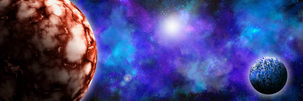 istock Unknown planet from outer space. Space nebula. Cosmic cluster of stars. Outer space background. 3D Illustration 1408911405