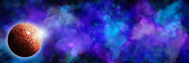 istock Unknown planet from outer space. Space nebula. Cosmic cluster of stars. Outer space background. 3D Illustration 1408911407