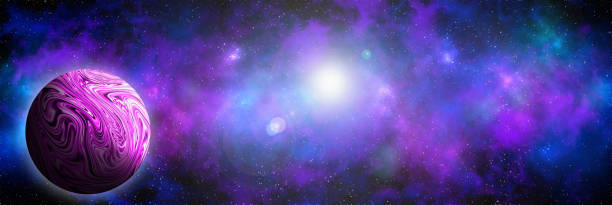 istock Unknown planet from outer space. Space nebula. Cosmic cluster of stars. Outer space background. 3D Illustration 1408911510
