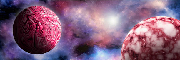 istock Unknown planet from outer space. Space nebula. Cosmic cluster of stars. Outer space background. 3D Illustration 1408911515
