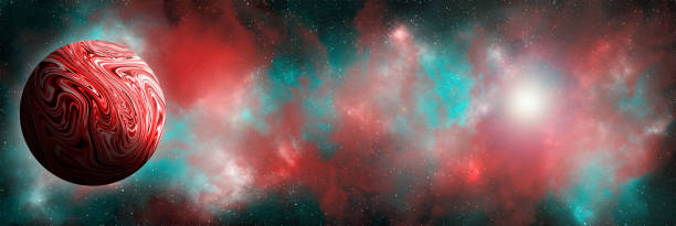 istock Unknown planet from outer space. Space nebula. Cosmic cluster of stars. Outer space background. 3D Illustration 1408911518