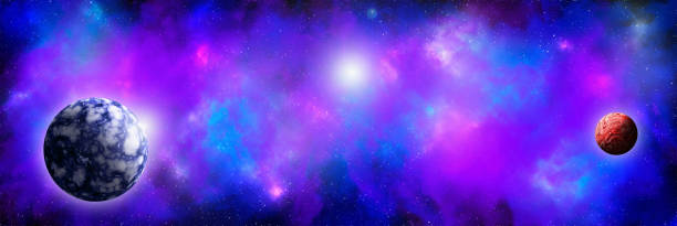 istock Unknown planet from outer space. Space nebula. Cosmic cluster of stars. Outer space background. 3D Illustration 1408911528