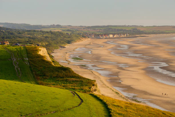 Cliffs on a beach in Cap Blanc Nez, France
