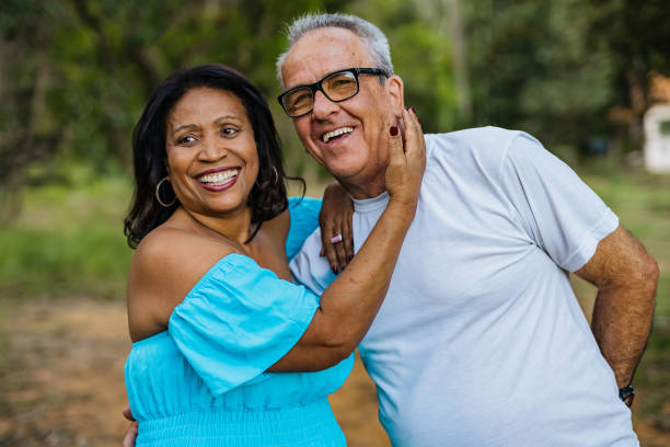 istock Mature couple hugging outdoors 1408913342