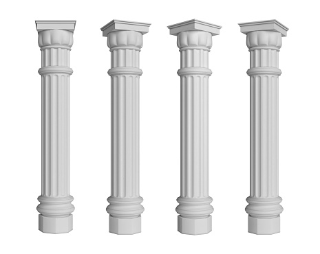 White column on black. See also more PHOTOS ISOLATED ON WHITE 