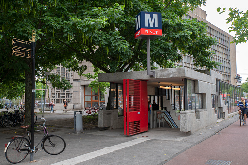 Metro Entrance Wibautstraat At Amsterdam The Netherlands 14-7-2022Metro Entrance Wibautstraat At Amsterdam The Netherlands 14-7-2022