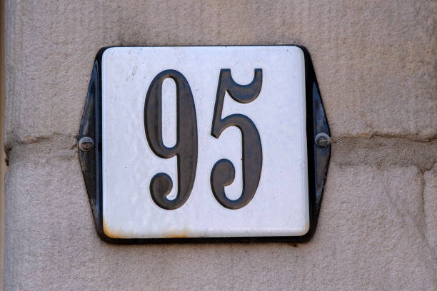 istock Close Up House Number 95 At Amsterdam The Netherlands 1408921707