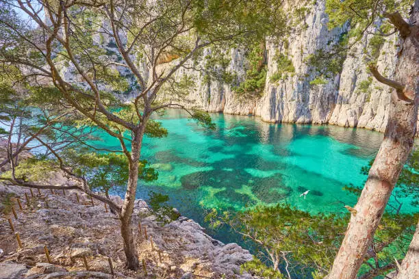 Calanques National Park next to Marseilles in Provence, southern France.