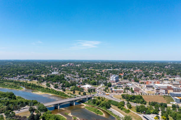 istock Aerial Lorne Bridge at Grand River, Brantford, Canada 1408934220