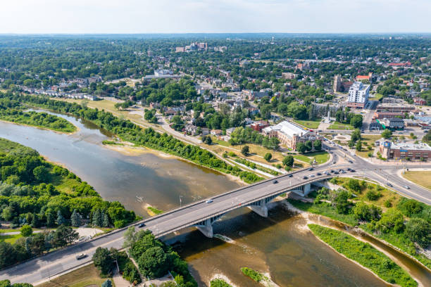 istock Aerial Lorne Bridge at Grand River, Brantford, Canada 1408934567