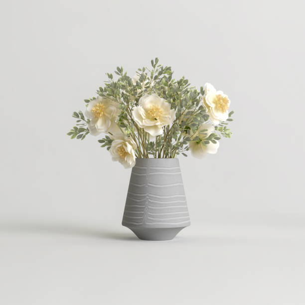 istock 3d illustration of decorative flower vase inside isolated on white background 1408936278