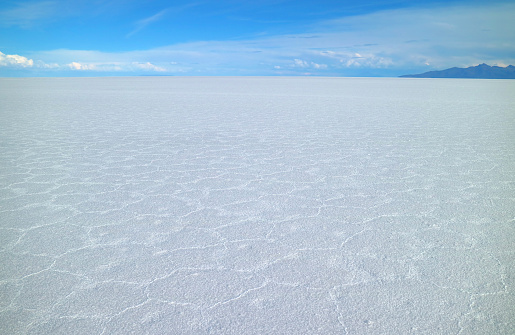 Incredible Panoramic View of Salar de Uyuni Salts Flat, UNESCO World Heritage Site in Bolivia, South America